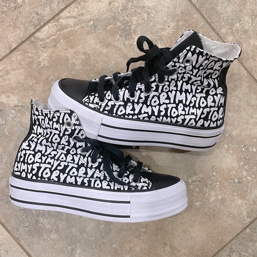 Converse All Star Mystory Double Stack Lifted Platorm Sneakers